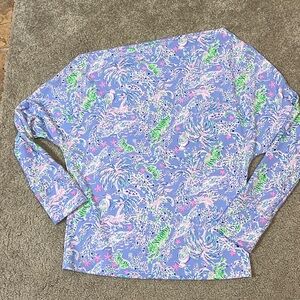 Preowned Lilly Pulitzer sheera one shoulder top - blue peri - size: M